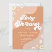 Daisy Baby shower Boho Hippy Baby shower Kaart (Voorkant)
