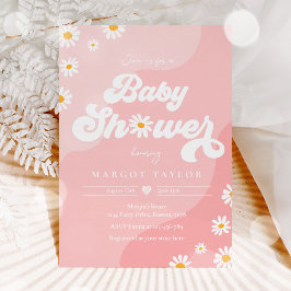 Daisy Baby shower Boho Hippy Baby shower Kaart