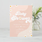 Daisy Baby shower Boho Hippy Vibes Baby shower Kaart (Staand voorkant)