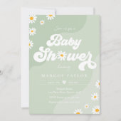 Daisy Baby shower Boho Hippy Vibes Baby shower Kaart (Voorkant)