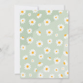 Daisy Baby shower Boho Hippy Vibes Baby shower Kaart (Achterkant)