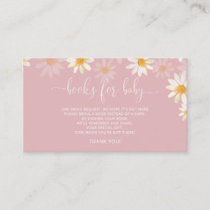 Daisy Baby shower Book Request Enclosure Card Informatiekaartje