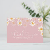 Daisy Baby shower Dank je wel Bedankkaart (Staand voorkant)