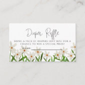 Daisy Baby shower Diaper Raffle Ticket Informatiekaartje (Voorkant)
