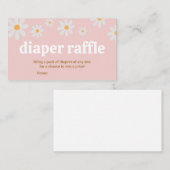 Daisy Baby shower Diaper Raffle Visitekaartje (Voorkant / Achterkant)