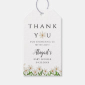 Daisy Baby shower Favor Cadeaulabel (Voorkant)