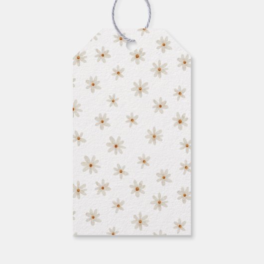 Daisy Baby shower Favor Cadeaulabel (Achterkant)