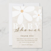 Daisy Baby shower Genderneutrale Dank je wel kaart (Voorkant)