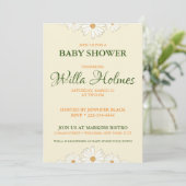 Daisy Baby shower Invitation Kaart (Staand voorkant)