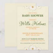Daisy Baby shower Invitation Kaart (Voorkant / Achterkant)