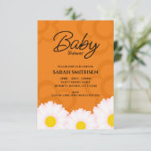 Daisy Baby shower Invitation Kaart (Staand voorkant)