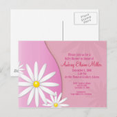 Daisy Baby shower Invitation Uitnodiging Briefkaart (Voorkant / Achterkant)