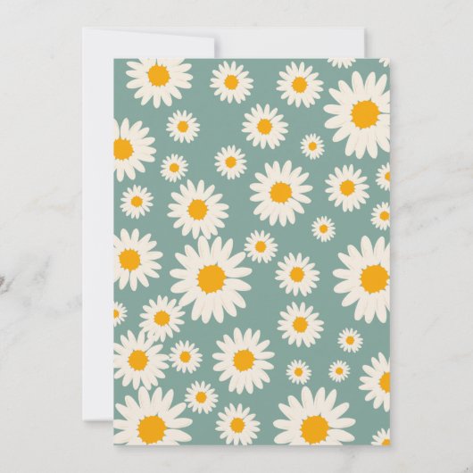 Daisy Baby shower Kaart (Achterkant)