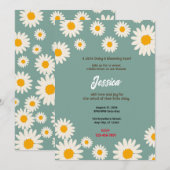 Daisy Baby shower Kaart (Voorkant / Achterkant)