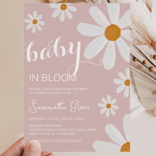 Daisy Baby Shower Kaart