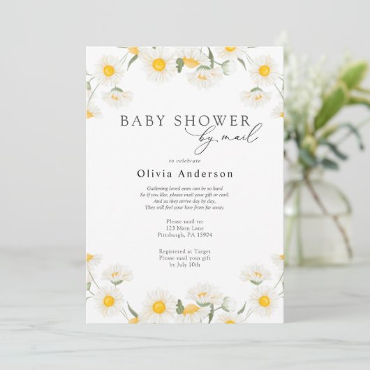 Daisy Baby shower per Mail Kaart (Staand voorkant)