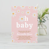 Daisy Baby Shower Uitnodiging (Staand voorkant)