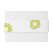 Daisy Baby shower Uitnodigingen Wikkel (Achterkant Voorbeeld)