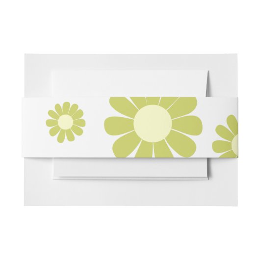 Daisy Baby shower Uitnodigingen Wikkel (Voorkant Voorbeeld)