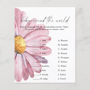 Daisy babyshower - Baby rond de wereld spel