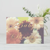 Daisy babyshower uitnodiging (Staand voorkant)