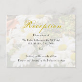 Daisy Background Flows Yellow and Grey Wedding Briefkaart (Voorkant)