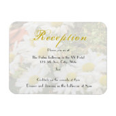 Daisy Background Flows Yellow and Grey Wedding Magneet (Horizontaal)
