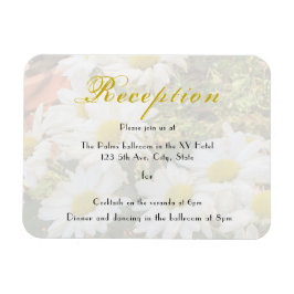 Daisy Background Flows Yellow and Grey Wedding Magneet