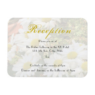 Daisy Background Flows Yellow and Grey Wedding Magneet