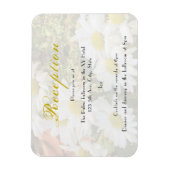 Daisy Background Flows Yellow and Grey Wedding Magneet (Verticaal)