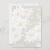 Daisy Background stromend Yellow Script Wedding Kaart (Achterkant)