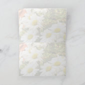 Daisy Background Yellow and Grey Script Wedding C Kaart (Binnen)