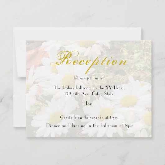 Daisy Background Yellow Grey Wedding Reception (Voorkant)