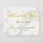 Daisy Background Yellow Script Save the Date (Voorkant)