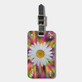 Daisy-Bagagelabel met lederen riem Bagagelabel (Voorkant verticaal)