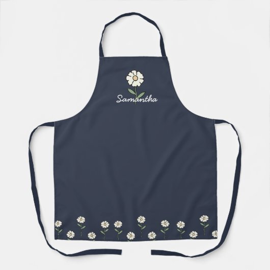 Daisy Baking Apron - Personalized Accessory  Schort (Voorkant)