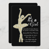 Daisy Ballerina, New Baby Announcement Aankondiging (Voorkant / Achterkant)