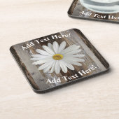 Daisy Barn Board Wood Rustisch Hout Bier Onderzetter (Linkerzijde)
