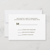 Daisy & Barnwood Rustic Wedding RSVP (Achterkant)