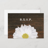 Daisy & Barnwood Rustic Wedding RSVP (Voorkant / Achterkant)