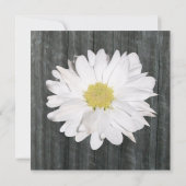 Daisy & Barnwood Wedding Invitation Kaart (Achterkant)