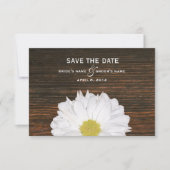 Daisy & Barnwood Wedding Save the Date (Voorkant)