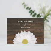 Daisy & Barnwood Wedding Save the Date (Staand voorkant)