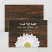 Daisy & Barnwood Wedding Save the Date (Voorkant / Achterkant)