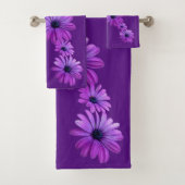Daisy Bath sets Blue Paars Daisy Bath Bad Handdoek (Insitu)