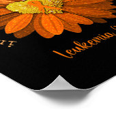 Daisy Be Kind Leukemie Bewustzijn Oranje Lint Poster (Hoek)