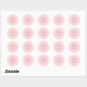 Daisy - bedank baby shower ronde sticker (Vel)