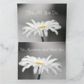 Daisy bedankt papieren Kaart (Binnen)