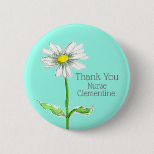 Daisy Bedankt voor je cadeautje voor persoonlijke  Ronde Button 5,7 Cm