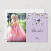 Daisy Bedankt voor je fotokaart - Paars Kaart (Voorkant)